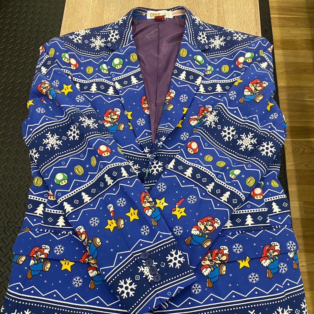 OppoSuits Super Mario Holiday Blazer Mens Size 42 (L). FIts like a Mens Large.
